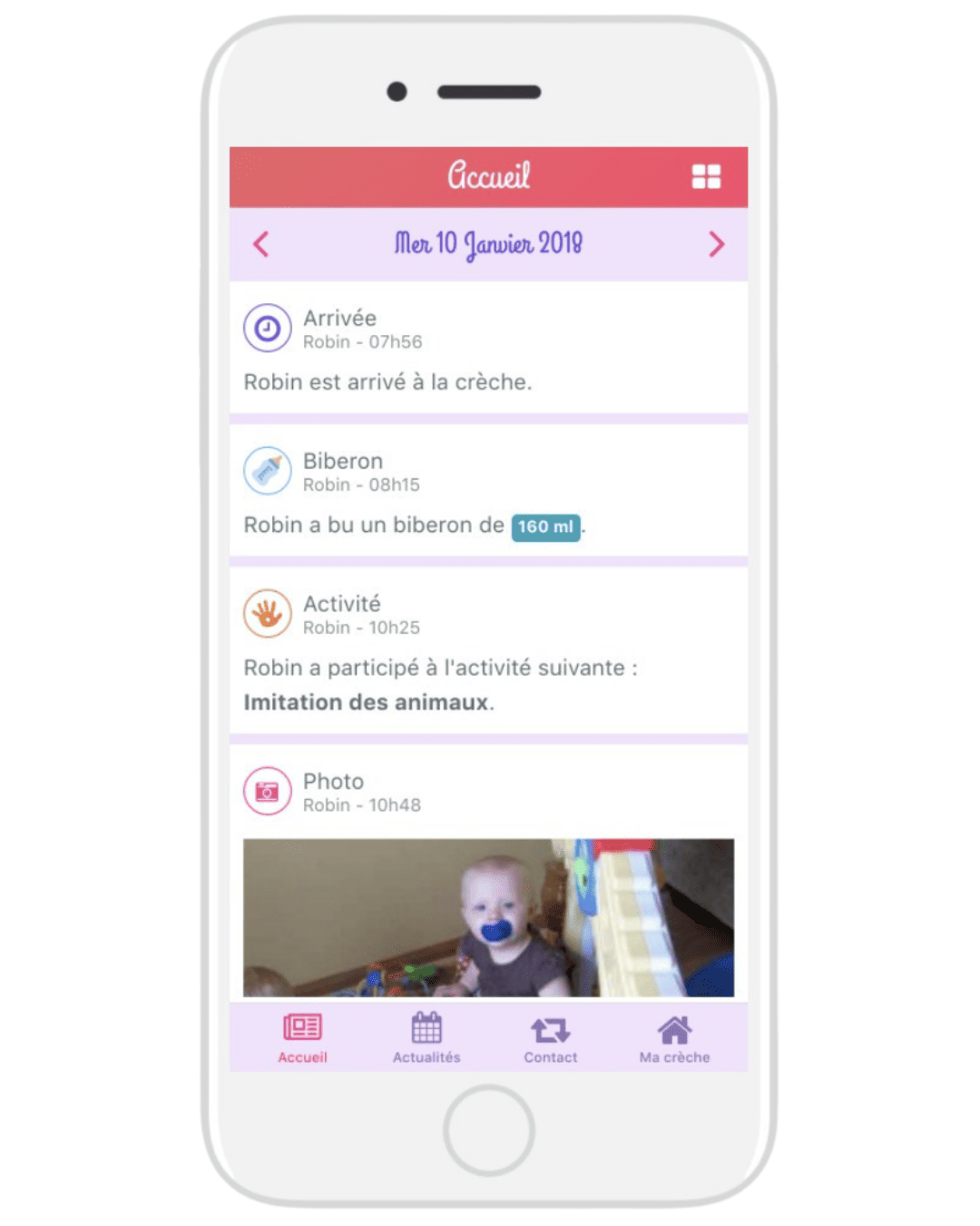 Micro Creche Doucalinou Caen Meeko application parents